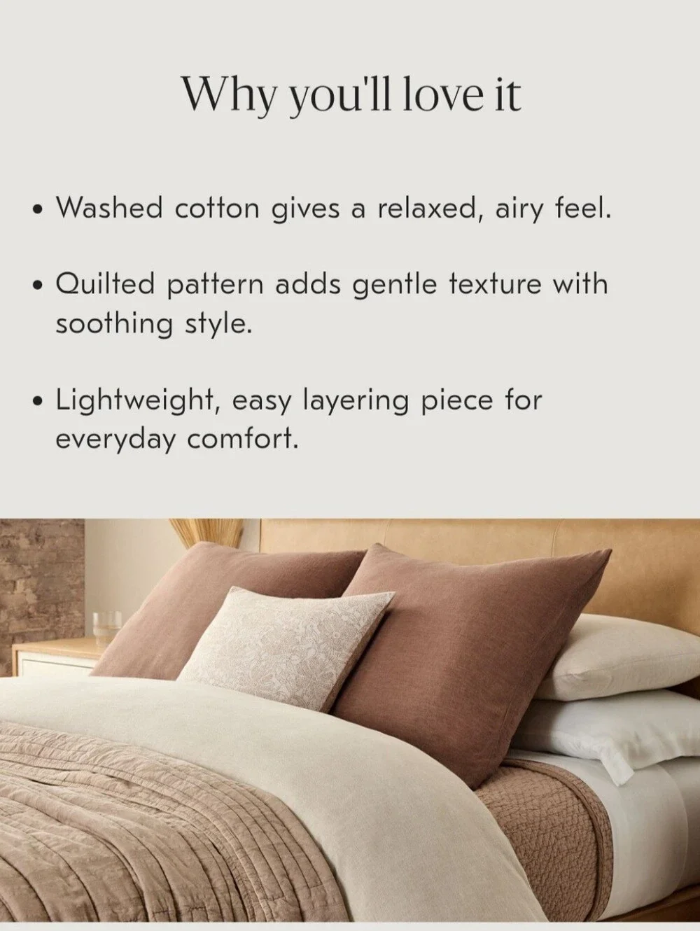 NEW!!! WEST ELM Parks Washed Cotton Quilt, King/California King,